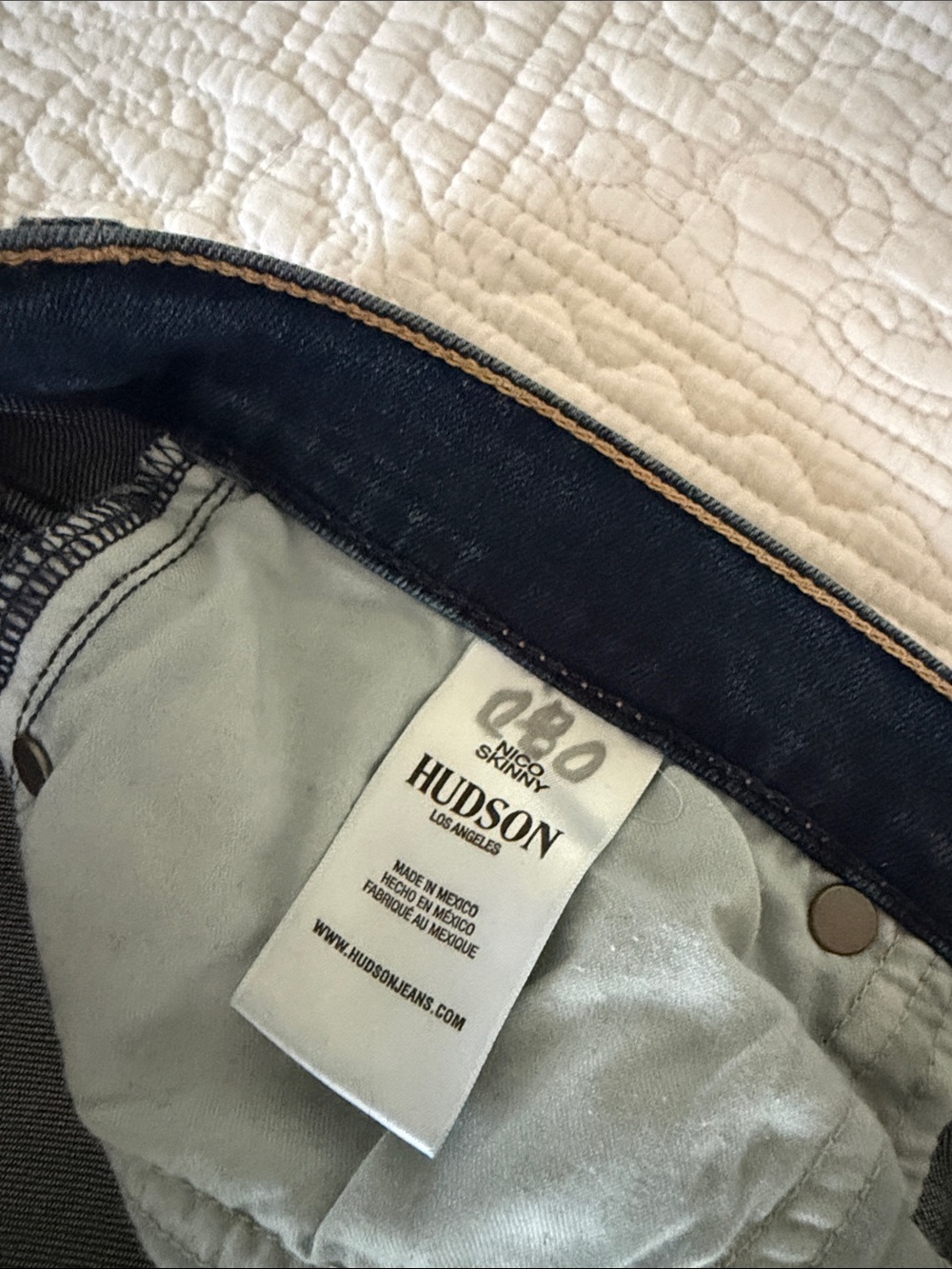 Hudson Jeans Women's Skinny Jeans in Dark Blue Denim - Picture 3 of 7